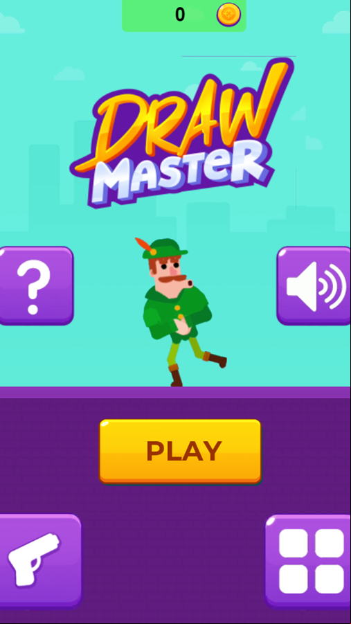 Drawmaster Game Welcome Screen Screenshot.