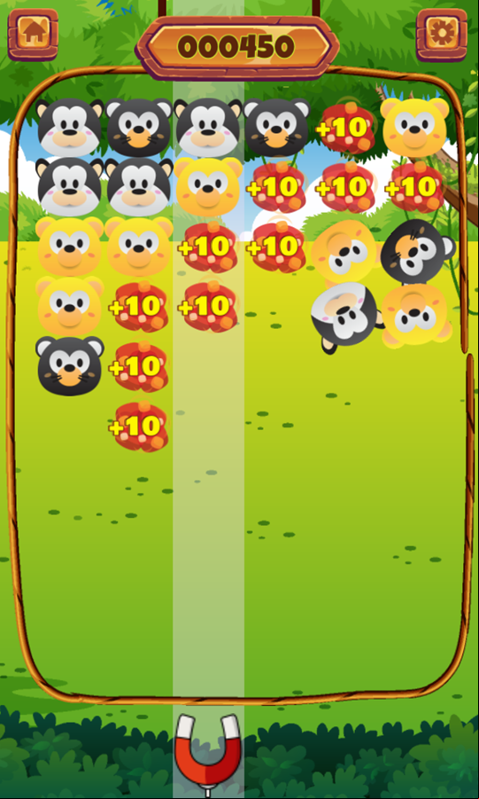 Drop Animals Game Play Screenshot.