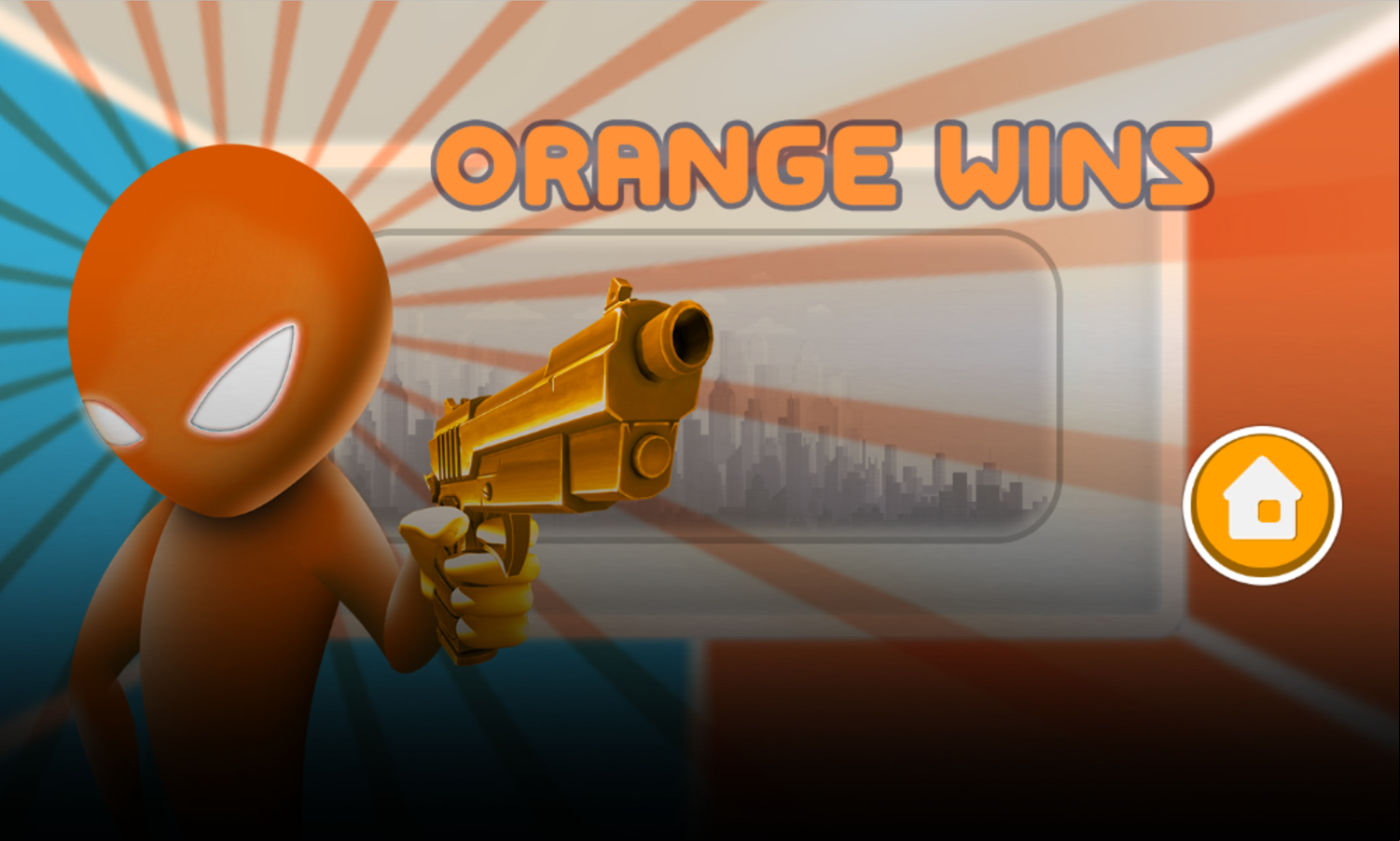 Drunken Duel Game Orange Wins Screen Screenshot.