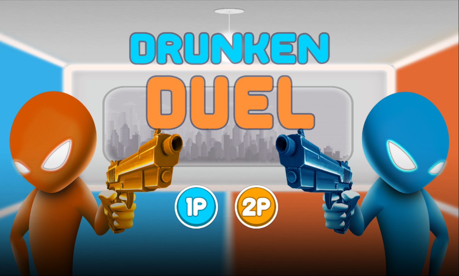 Drunken Duel Game Welcome Screen Screenshot.