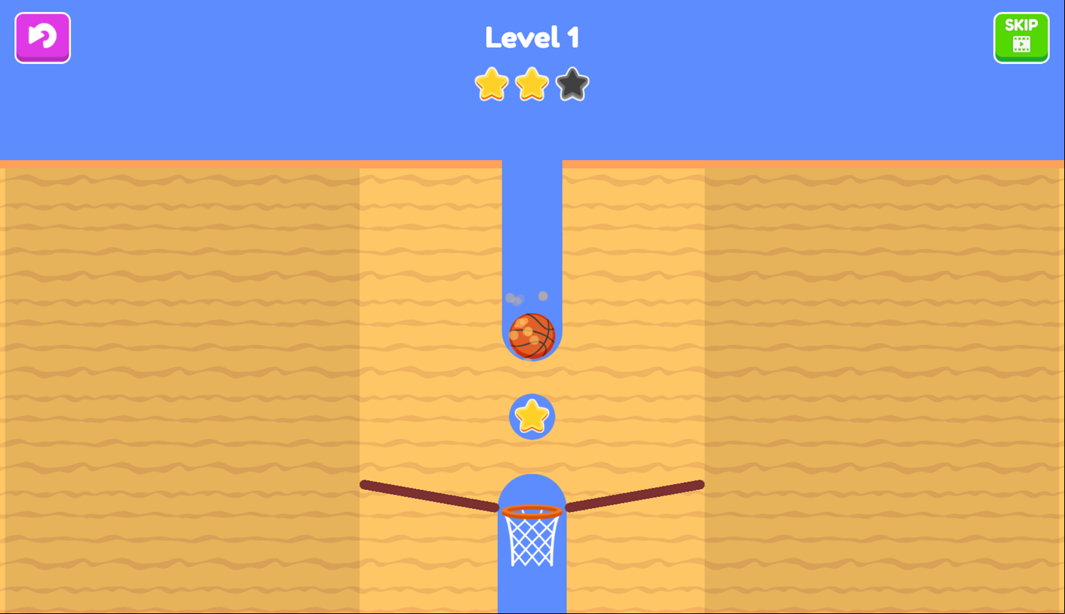 Dunk Digger Game Level Play Screenshot.