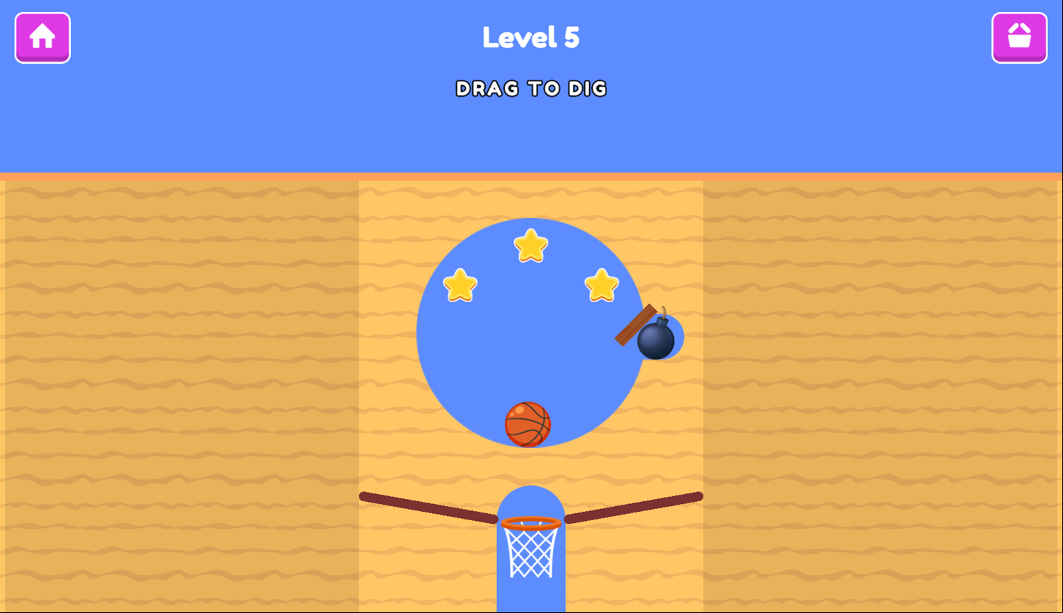 Dunk Digger Game Next Level Screenshot.