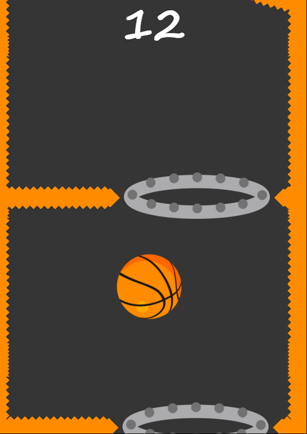 Dunk Hoop Game Over Screenshot.
