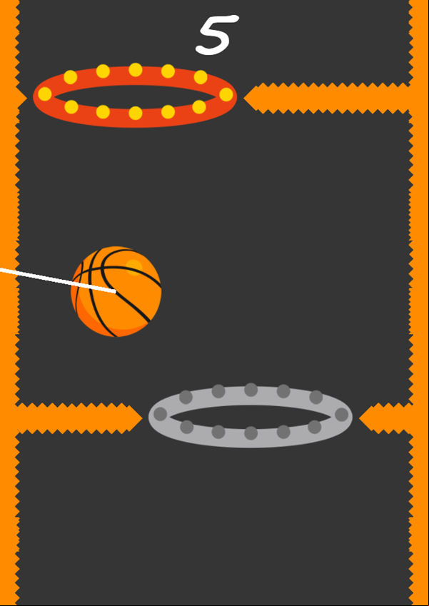 Dunk Hoop Game Play Screenshot.