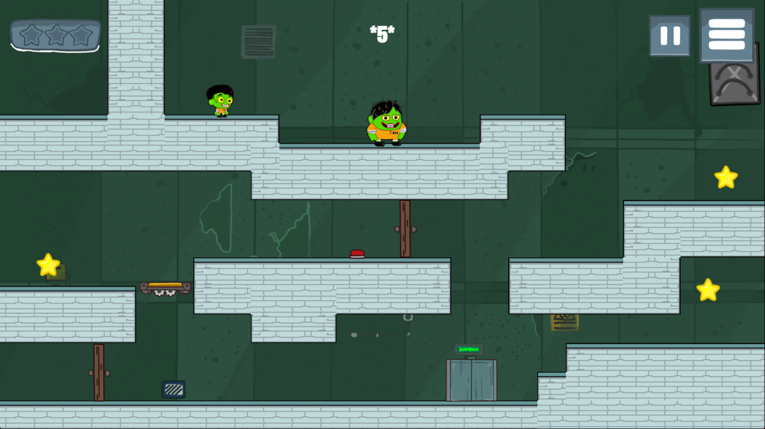 Duo Bad Brothers Game Level Progress Screenshot.