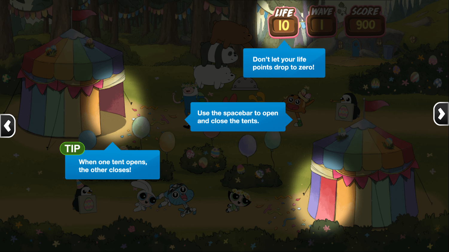 Eager Egg Hunt Game How To Play Screenshot.