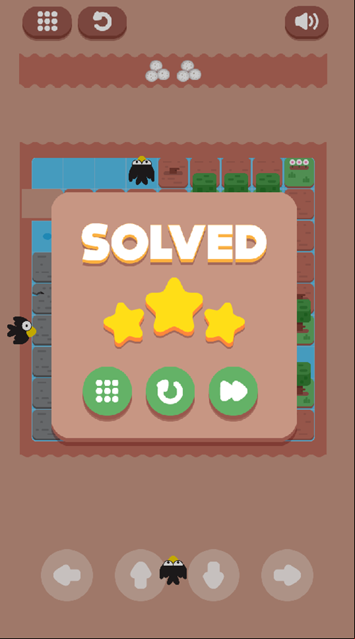 Egg Quest Game Level Complete Screenshot.