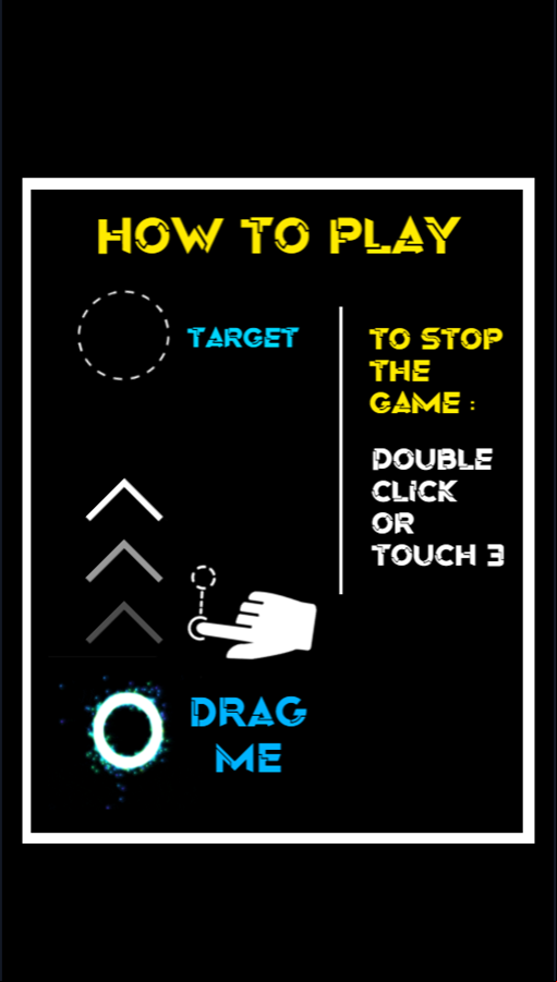Electric Black Hole Game How to Play Screen Screenshot.