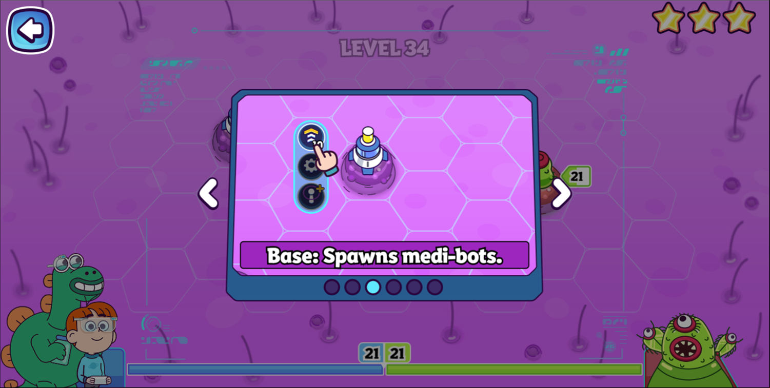 Elliott From Earth Bug Off Game Spawn Medi-Bots Instructions Screen Screenshot.
