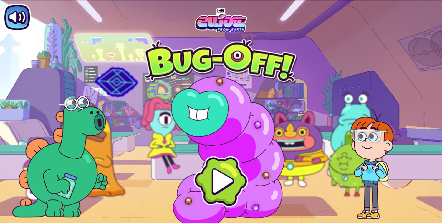 Elliott From Earth Bug Off Game Welcome Screen Screenshot.
