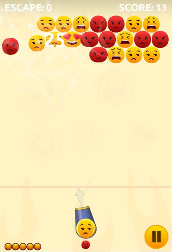 Emoji Pop Game Play Screenshot.