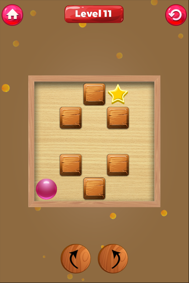 Escape Ball Game Level Progress Screenshot.