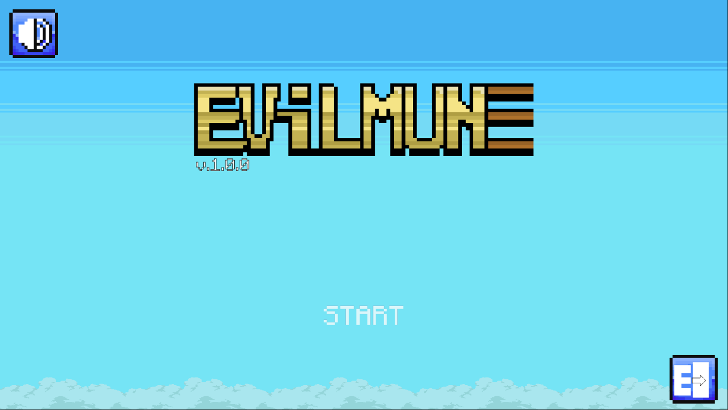 Evilmun Game Welcome Screen Screenshot.