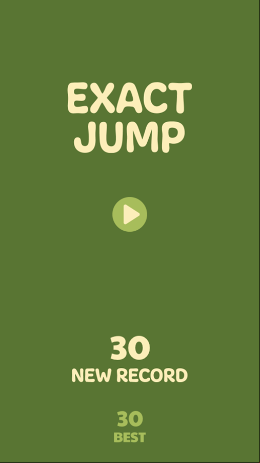 Exact Jump Game Best Score Screenshot.
