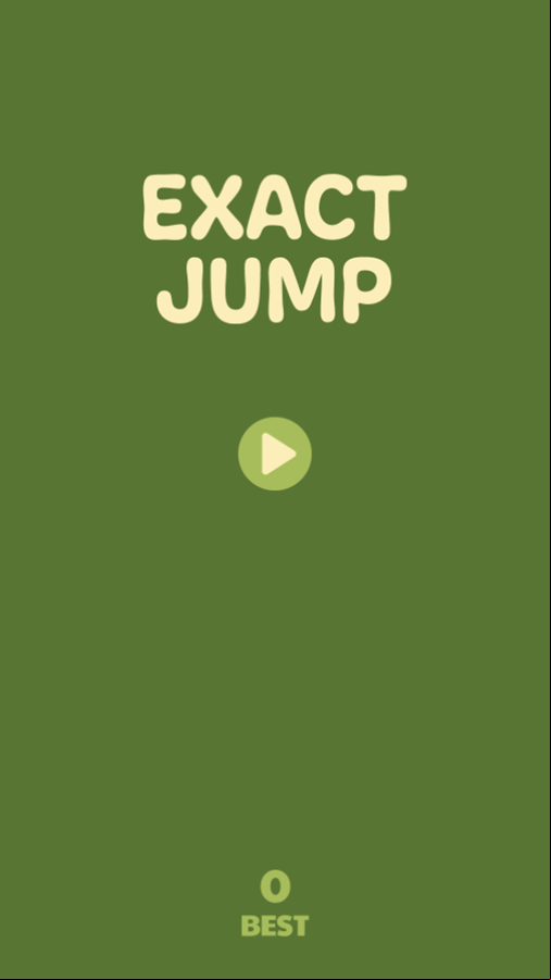 Exact Jump Game Welcome Screen Screenshot.