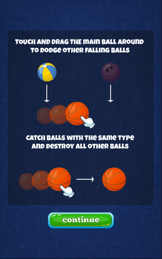 Fall Ball Game How To Play Screenshot.