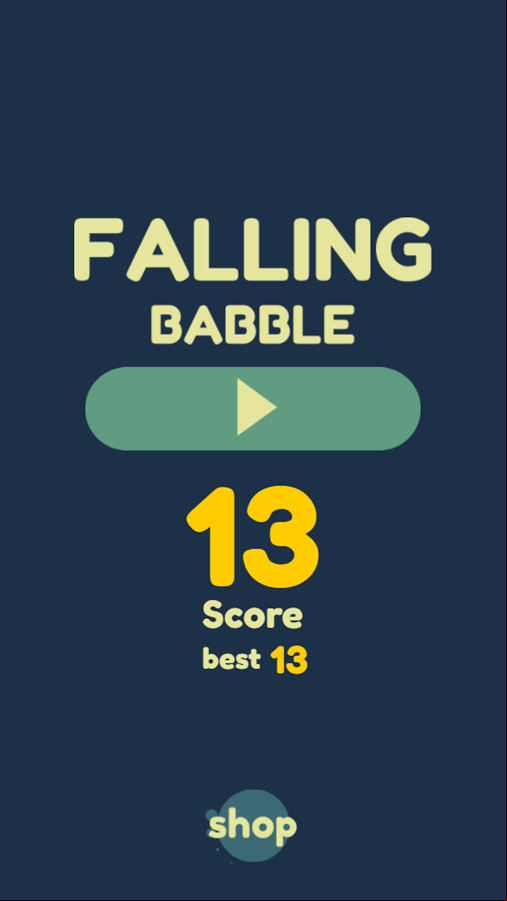 Falling Babble Game Over Screenshot.