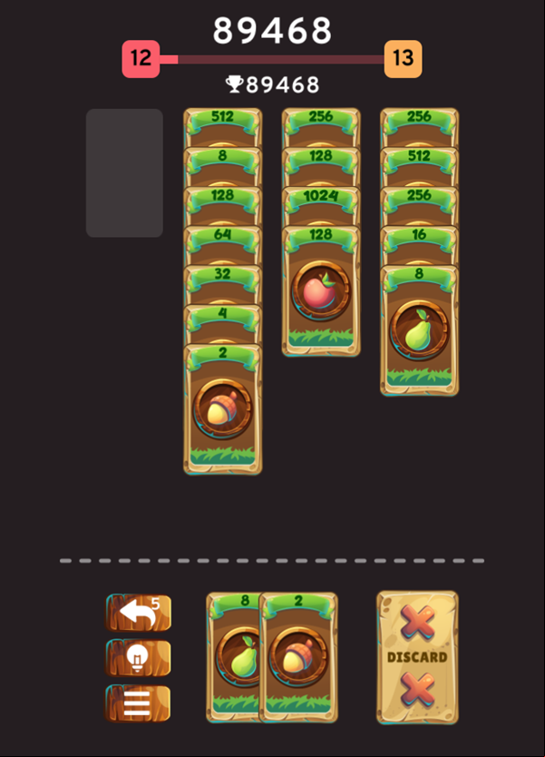 Farm 2048 Game Progress Screenshot.