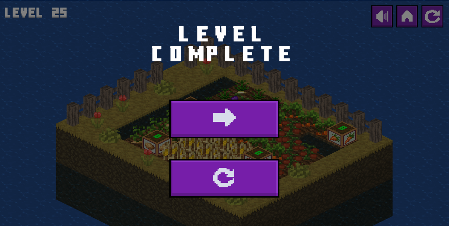 Farm Island Game Level Complete Screen Screenshot.
