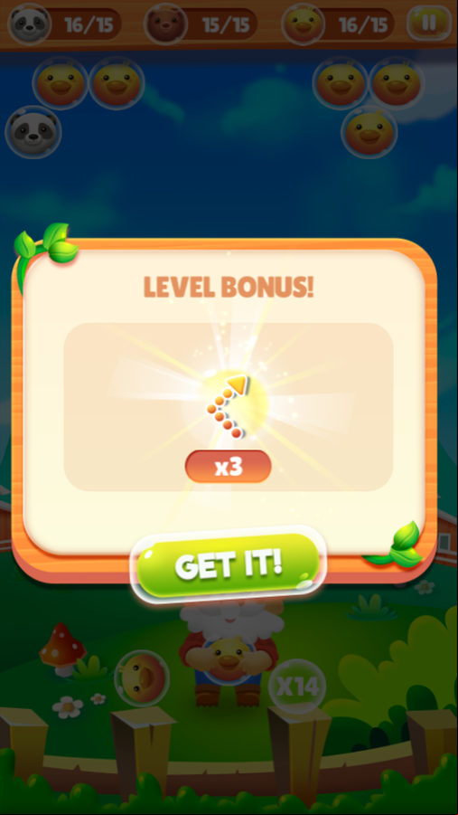 Farm Rescue Game Bonus Extended Aim Screen Screenshot.