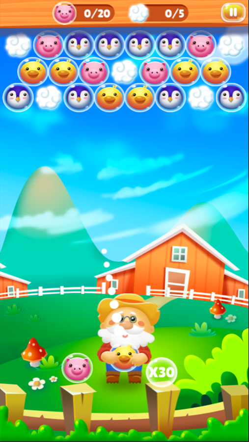 Farm Rescue Game Clouds Screenshot.