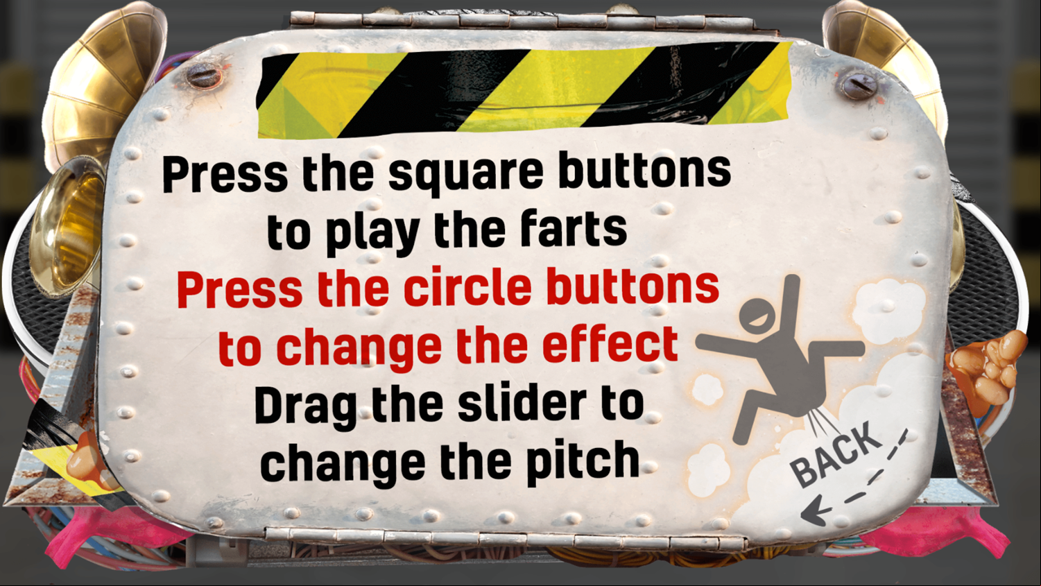 Fart-O-Tron Game How To Play Screenshot.