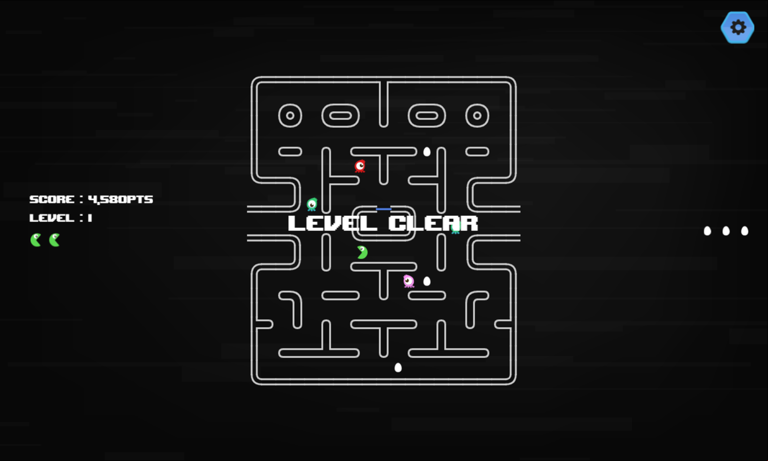 Feed Monster Game Level Clear Screenshot.