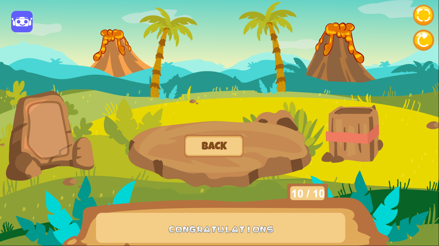 Feed The Dinosaur Game Complete Screenshot.