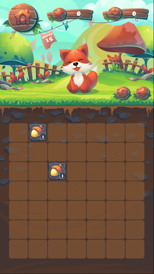 Feed The Fox Game Start Screenshot.
