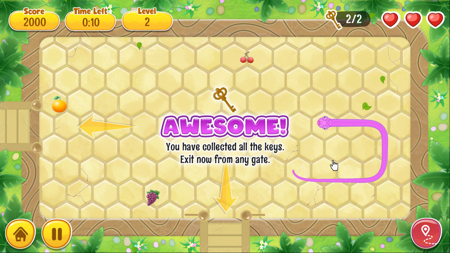 Feed The Snake Game Unlock Gate Screenshot.