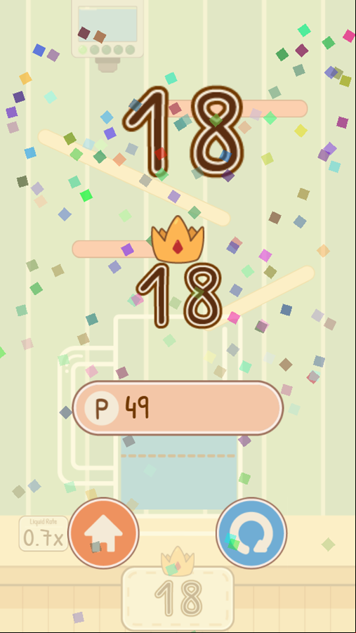Fill Glass Game Score Screenshot.