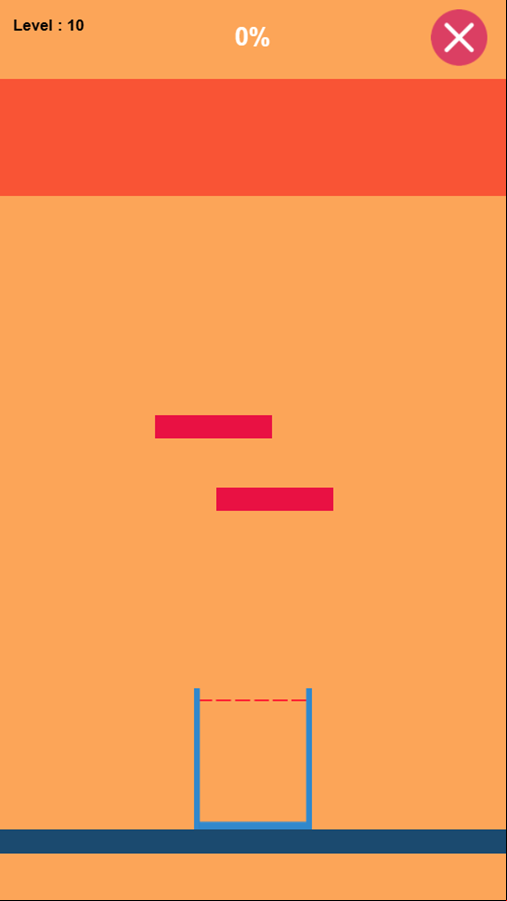 Fill The Box Game Level Progress Screenshot.