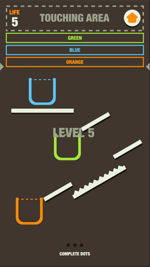 Filled Glass 4 Colors Game Stage Progress Screenshot.