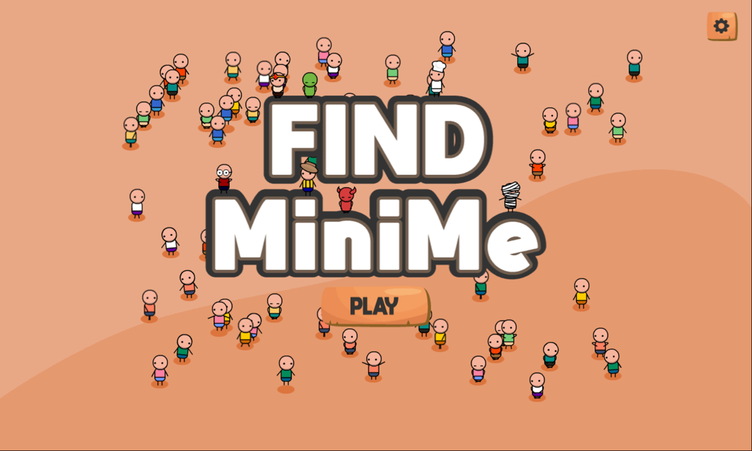 Find MiniMe Game Welcome Screen Screenshot.