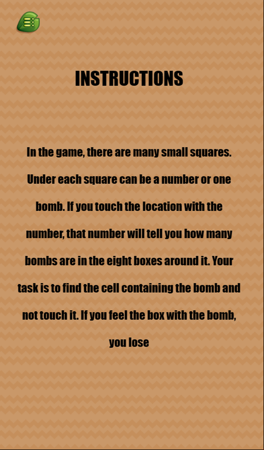 Find Monster Game Instructions Screenshot.