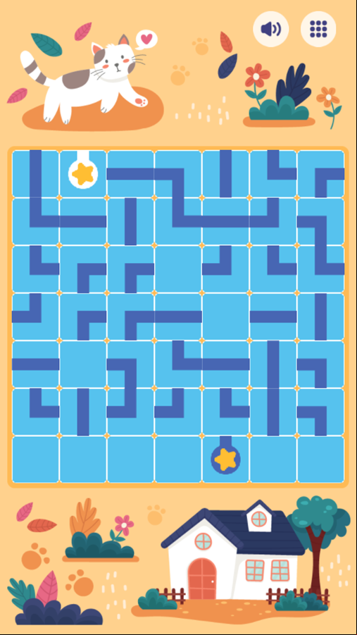 Find Path Animal Game Level Progress Screenshot.