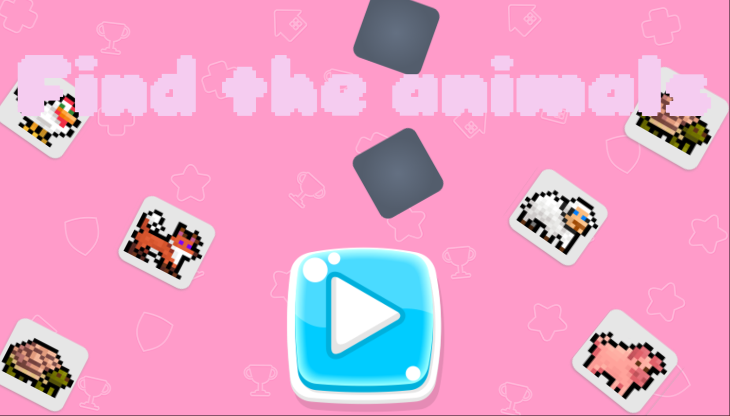 Find The Animals Game Welcome Screen Screenshot.