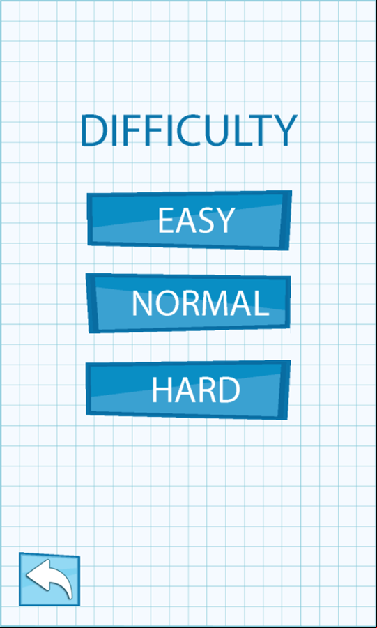 Find The Numbers Game Difficulty Select Screenshot.