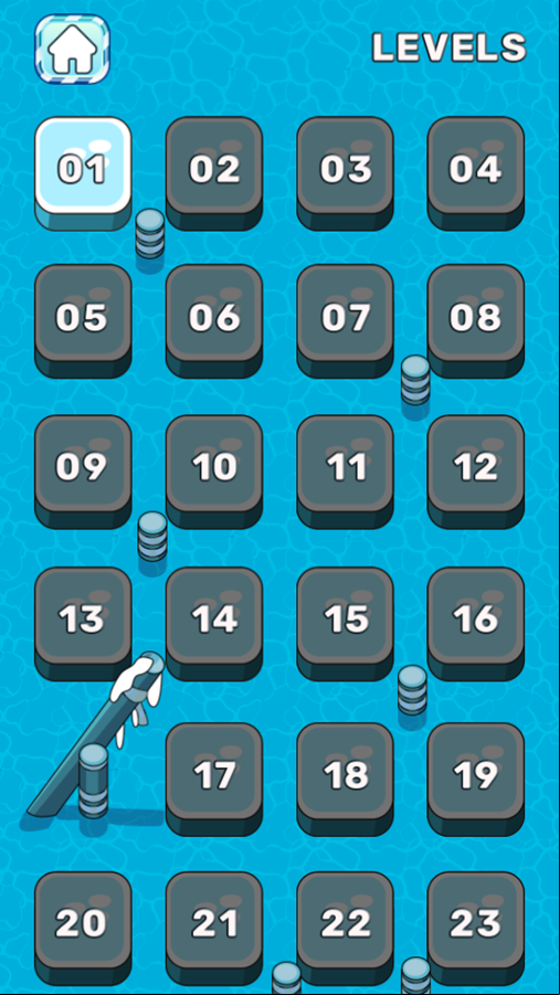 Find The Path Game Level Select Screenshot.
