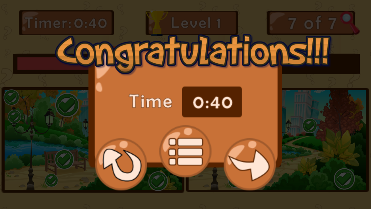 Find Wrong Game Level Complete Screenshot.
