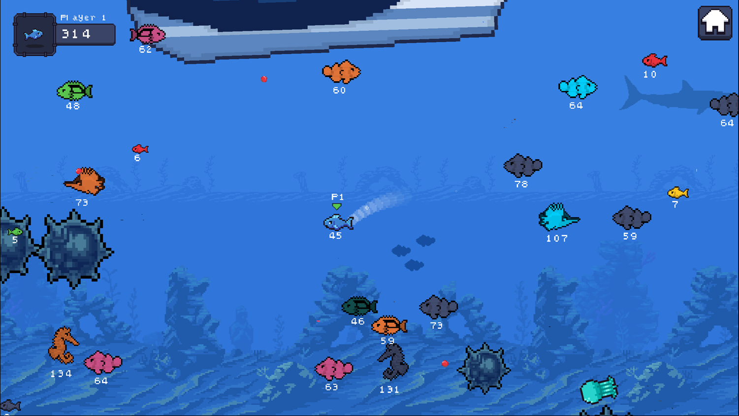 Fish Frenzy Gameplay Screenshot.