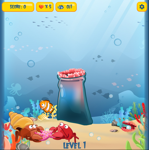 Fish N Jump Game Level Screenshot.