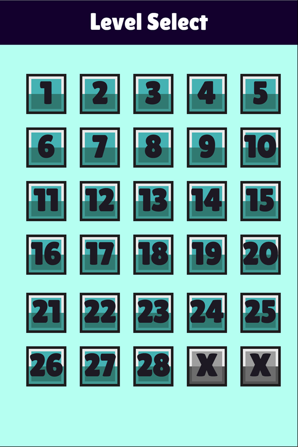 Fit Block Puzzle Game Level Select Screen Screenshot.