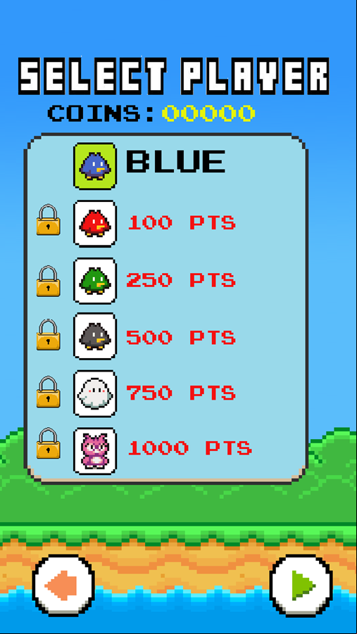 Flappy Buddy Game Select Player Screenshot.
