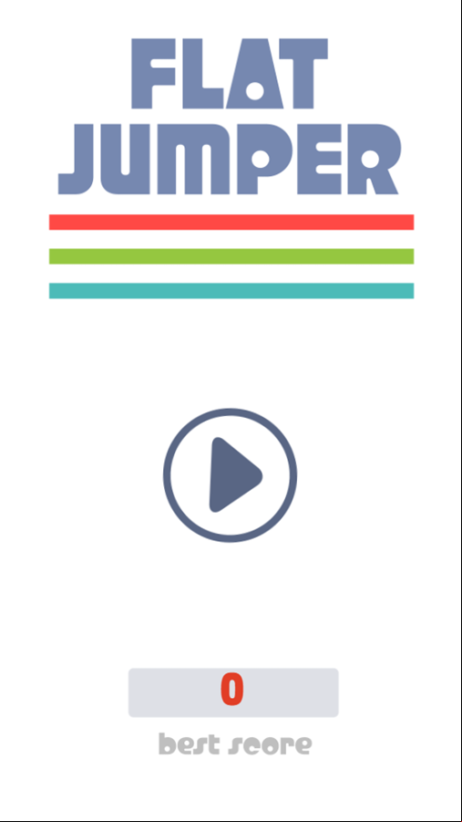 Flat Jumper Game Welcome Screen Screenshot.