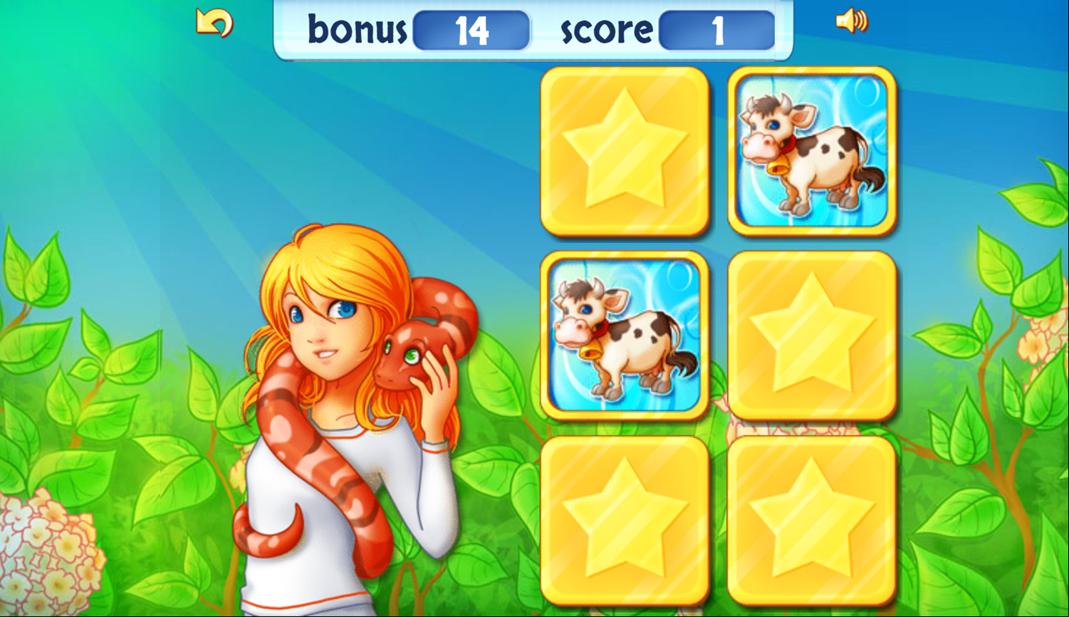 Flip Card Memory Test Game Play Screenshot.