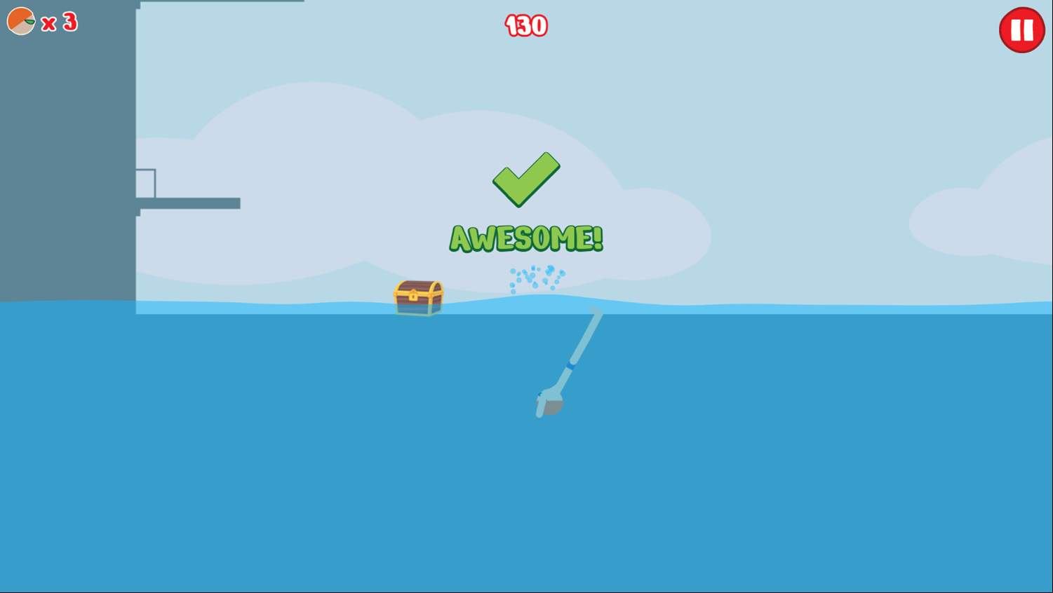 Flip Diving Game Round Complete Screenshot.
