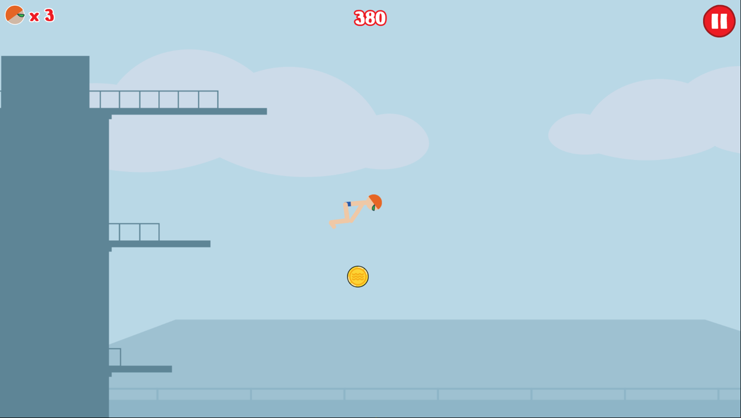 Flip Diving Game Round Play Screenshot.