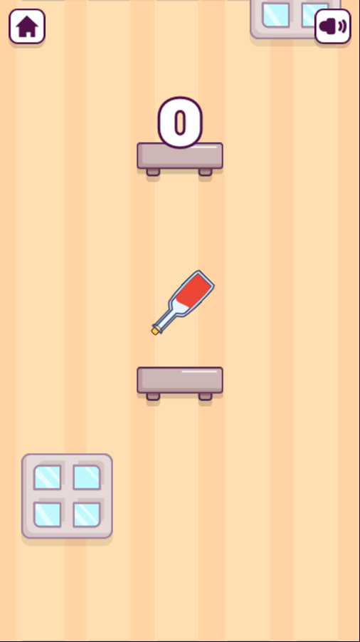Flippy Bottle Game Start Screenshot.