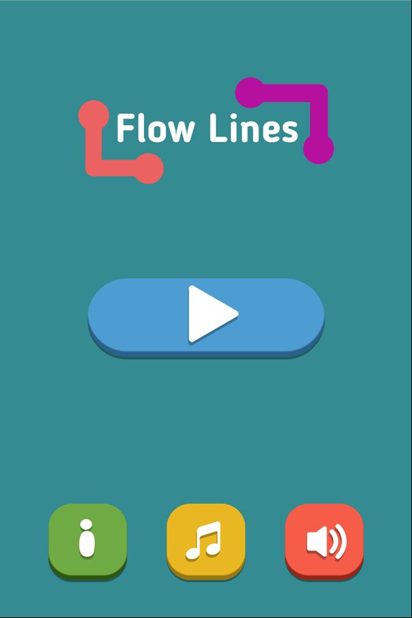 Flow Lines Game Welcome Screen Screenshot.